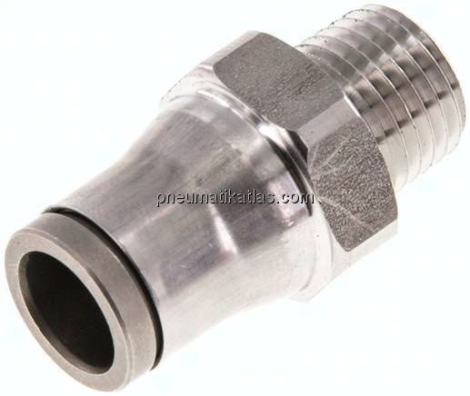 Gerader Steckanschluss NPT 1/4"-10mm, IQS-Edelstahl