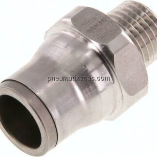 Gerader Steckanschluss NPT 1/4"-12mm, IQS-Edelstahl