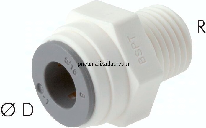Gerader Steckanschluss R 1/4"-8mm, IQS-LE (EPDM-Dichtung)
