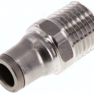 Gerader Steckanschluss NPT 1/4"-6mm, IQS-Edelstahl