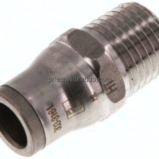 Gerader Steckanschluss NPT 1/4"-8mm, IQS-Edelstahl