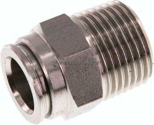Gerader Steckanschluss R 3/8"-10mm, IQS-Edelstahl