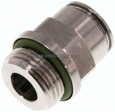 Gerader Steckanschluss G 3/8"-10mm, IQS-Edelstahl
