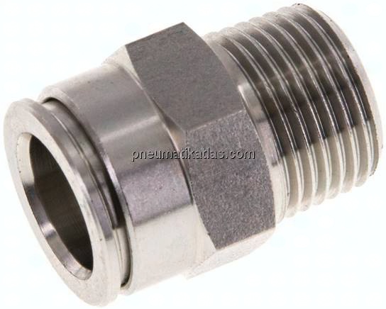 Gerader Steckanschluss R 3/8"-12mm, IQS-Edelstahl