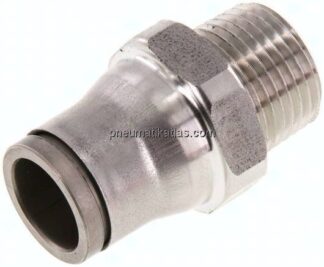 Gerader Steckanschluss NPT 3/8"-12mm, IQS-Edelstahl