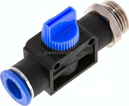 3/2-Wege-Absperrventil G 1/2"-12mm, Gewindeseite entlüftend