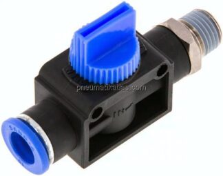 3/2-Wege-Absperrventil R 1/4"-10mm, Gewindeseite entlüftend