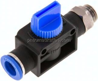 3/2-Wege-Absperrventil G 1/4"-10mm, Gewindeseite entlüftend