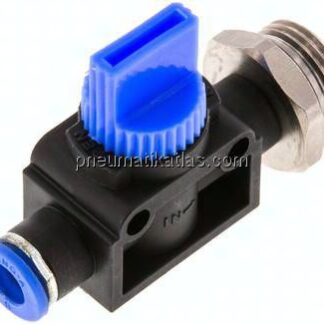 3/2-Wege-Absperrventil G 3/8"-6mm, Gewindeseite entlüftend