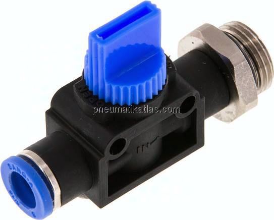 3/2-Wege-Absperrventil G 3/8"-8mm, Gewindeseite entlüftend