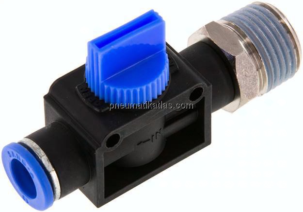 3/2-Wege-Absperrventil R 1/2"-10mm, Schlauchseite entlüftend