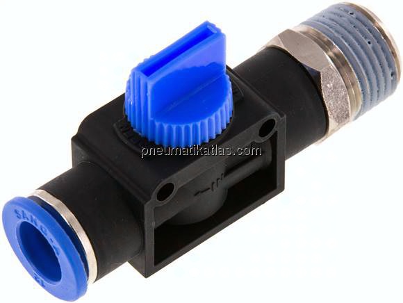 3/2-Wege-Absperrventil R 1/2"-12mm, Schlauchseite entlüftend