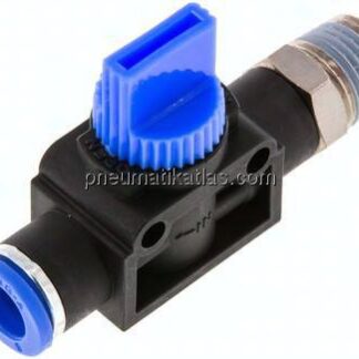 3/2-Wege-Absperrventil R 1/4"-8mm, Schlauchseite entlüftend