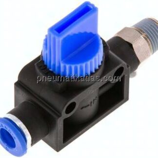 3/2-Wege-Absperrventil R 1/8"-6mm, Schlauchseite entlüftend