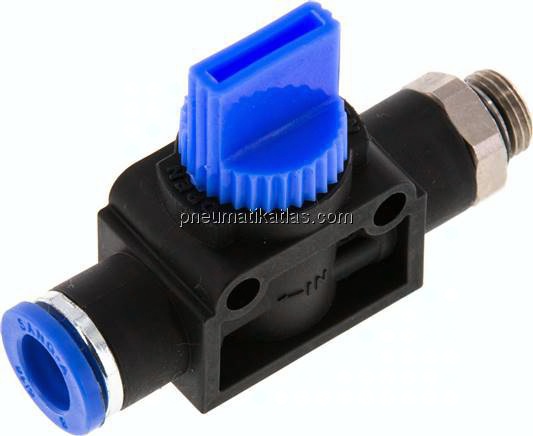 3/2-Wege-Absperrventil G 1/8"-8mm, Schlauchseite entlüftend