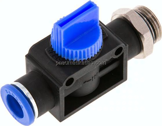 3/2-Wege-Absperrventil G 3/8"-10mm, Schlauchseite entlüftend