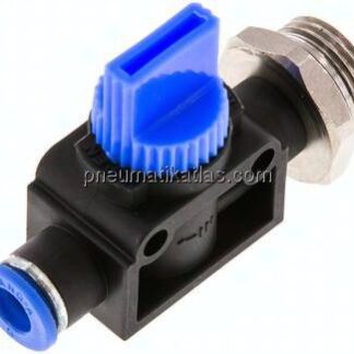 3/2-Wege-Absperrventil G 3/8"-6mm, Schlauchseite entlüftend