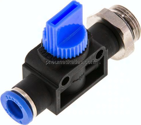 3/2-Wege-Absperrventil G 3/8"-8mm, Schlauchseite entlüftend