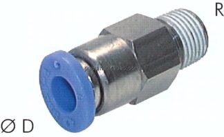 Steckanschluss, selbstabsperrend R 1/8"-8mm, IQS-Standard
