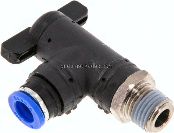 Winkel-Absperrhahn R 1/4"-8mm, IQS-Standard