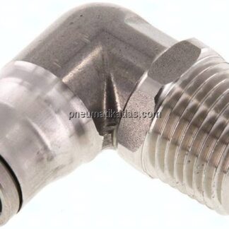 Winkel-Steckanschluss NPT 1/2"-12mm, IQS-Edelstahl