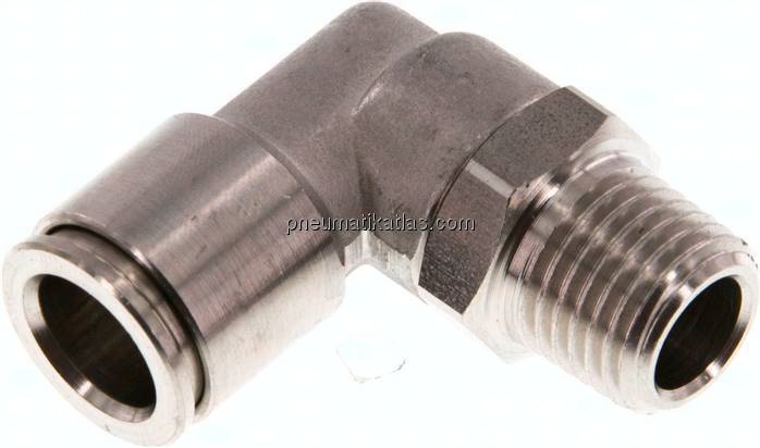 Winkel-Steckanschluss, pos. R 1/4"-10mm, IQS-Edelstahl