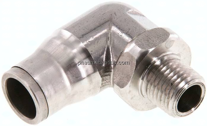 Winkel-Steckanschluss NPT 1/4"-12mm, IQS-Edelstahl