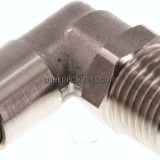 Winkel-Steckanschluss, pos. R 1/4"-6mm, IQS-Edelstahl