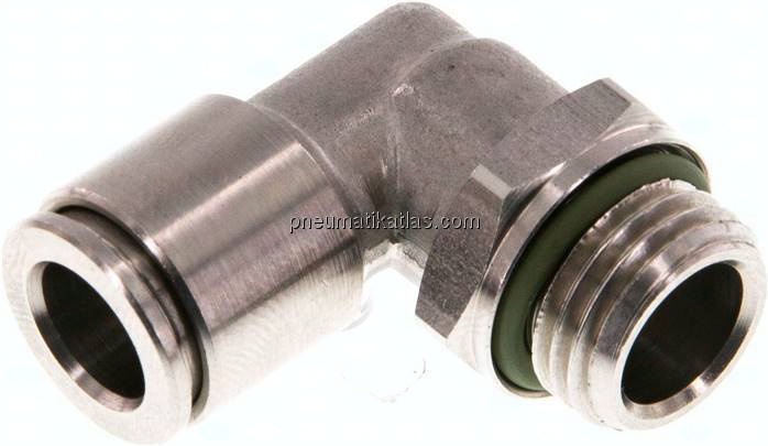 Winkel-Steckanschluss, pos. G 1/4"-8mm, IQS-Edelstahl