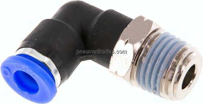 Winkel-Steckanschluss NPT 1/4"-1/4" (6,35 mm), IQS-Inch
