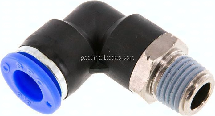 Winkel-Steckanschluss NPT 1/4"-3/8" (9,52 mm), IQS-Inch