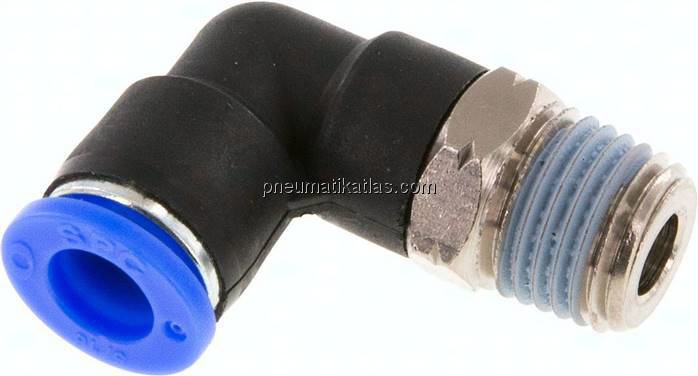 Winkel-Steckanschluss NPT 1/4"-5/16" (7,94 mm), IQS-Inch