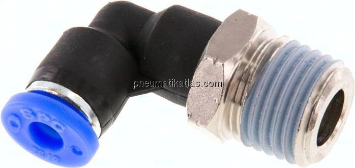 Winkel-Steckanschluss NPT 1/4"-5/32" (3,97 mm), IQS-Inch