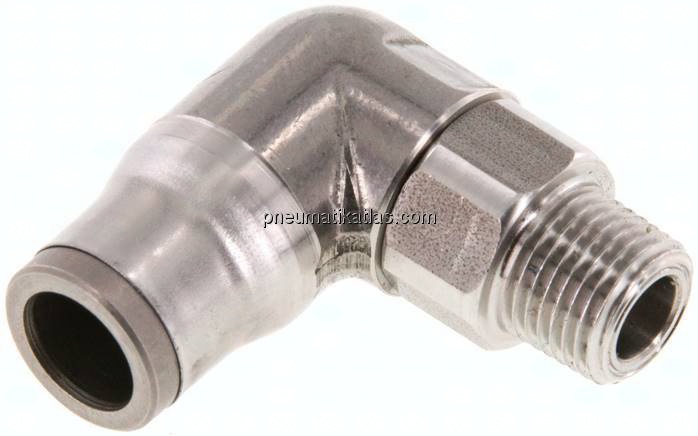 Winkel-Steckanschluss NPT 1/8"-8mm, IQS-Edelstahl
