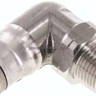 Winkel-Steckanschluss NPT 3/8"-12mm, IQS-Edelstahl