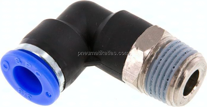 Winkel-Steckanschluss NPT 3/8"-3/8" (9,52 mm), IQS-Inch