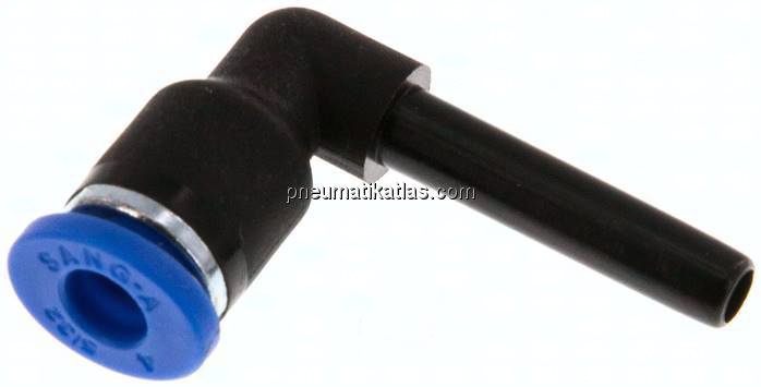Winkel-Steckanschluss 4mm Stecknippel, 4mm Schlauch