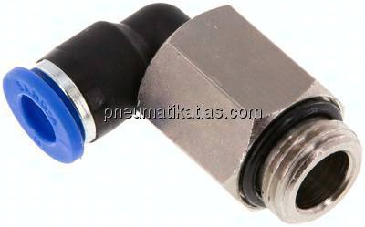 Winkel-Steckanschluss, lang G 1/4"-6mm, IQS-Standard
