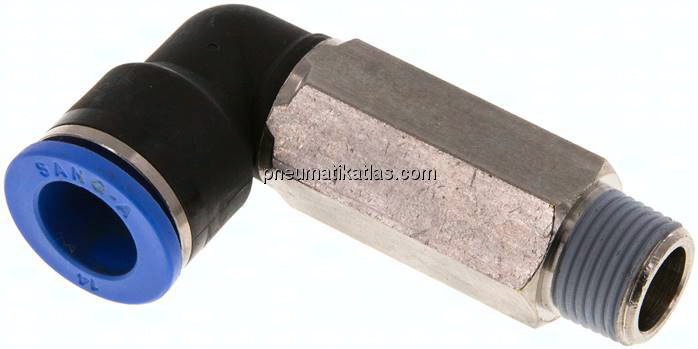 Winkel-Steckanschluss, lang R 3/8"-14mm, IQS-Standard