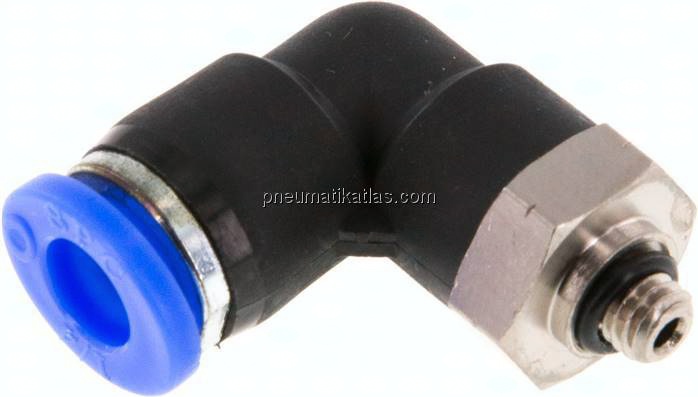 Winkel-Steckanschluss UNF 10-32-1/4" (6,35 mm), IQS-Inch