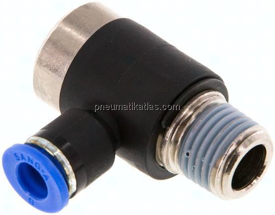 Winkel-Steckanschluss, I-Skt. R 1/4"-6mm, IQS-Standard