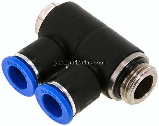 Steck-Mehrfachverteiler, 2-fach G 1/2"-12mm, IQS-Standard
