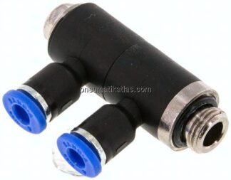 Steck-Mehrfachverteiler, 2-fach G 1/8"-4mm, IQS-Standard