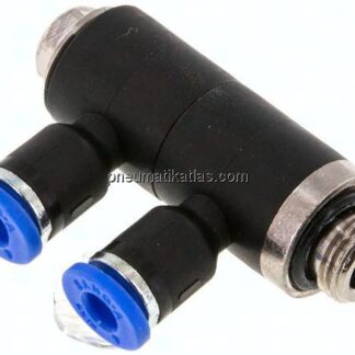 Steck-Mehrfachverteiler, 2-fach G 1/8"-4mm, IQS-Standard