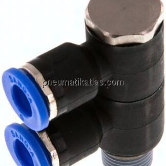 Steck-Mehrfachverteiler, 2-fach R 1/8"-6mm, IQS-Standard