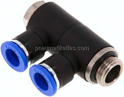 Steck-Mehrfachverteiler, 2-fach G 3/8"-10mm, IQS-Standard