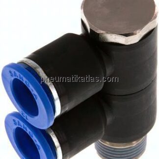 Steck-Mehrfachverteiler, 2-fach R 3/8"-12mm, IQS-Standard