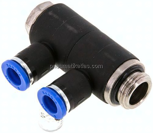 Steck-Mehrfachverteiler, 2-fach G 3/8"-8mm, IQS-Standard