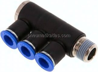 Steck-Mehrfachverteiler, 3-fach R 1/2"-12mm, IQS-Standard