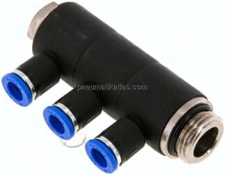 Steck-Mehrfachverteiler, 3-fach G 1/2"-8mm, IQS-Standard